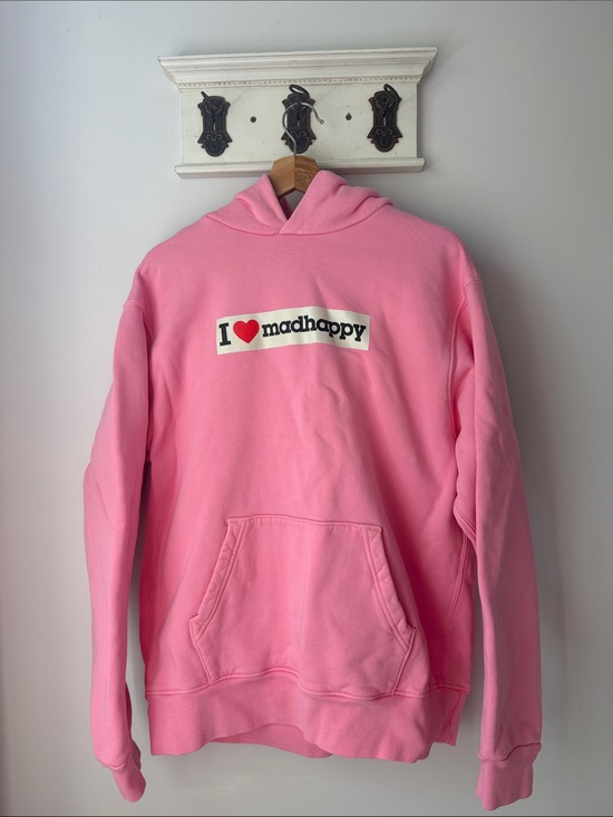 Madhappy Tops - Madhappy Pink 'I ♥ madhappy' Pullover Hoodie unisex Hooded Sweater XL Flawed